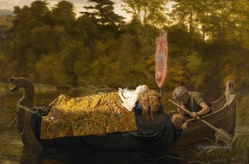 エレイン あるいはアストラットの百合の乙女 1870 ジャンル ソフィー・ゲンゲンブレ・アンダーソン Oil Paintings